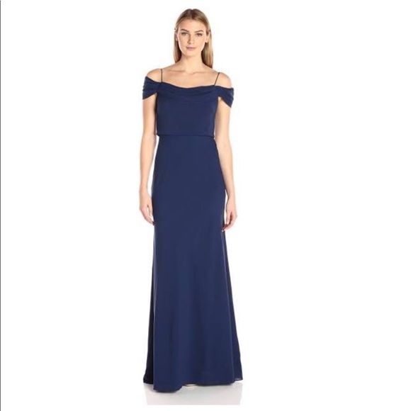 Jenny Yoo Sabine Dress NWT Navy size 8 Gown pretty - Picture 3 of 4